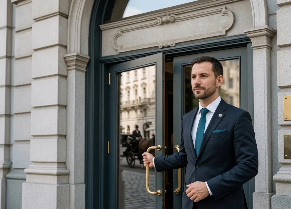Doorman in Wien am Eingang – professioneller Empfang